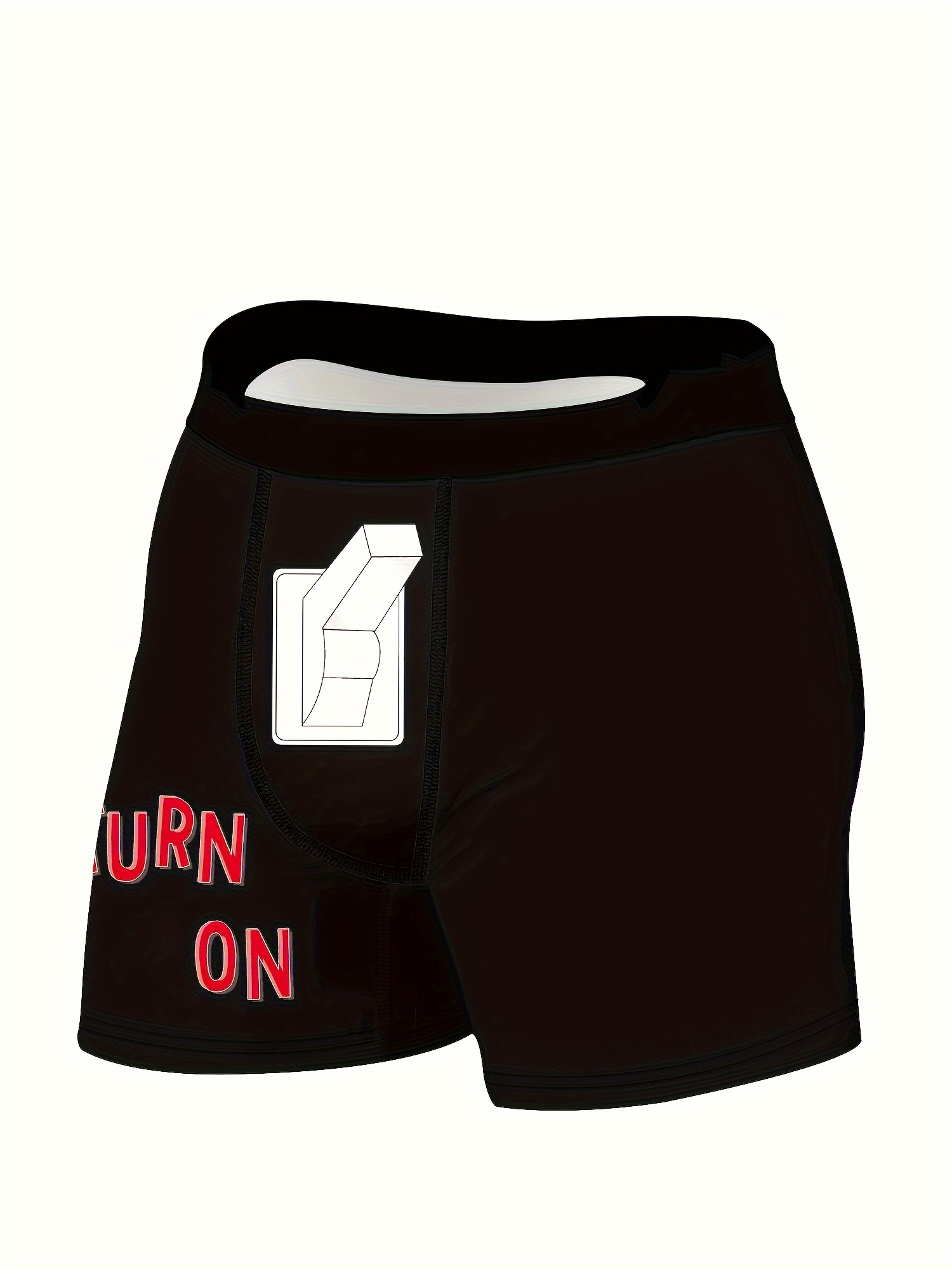 Men's 'Turn Me On' Print Fashion Breathable Comfortable Boxer Briefs  Novelty Funny Cool Underwear