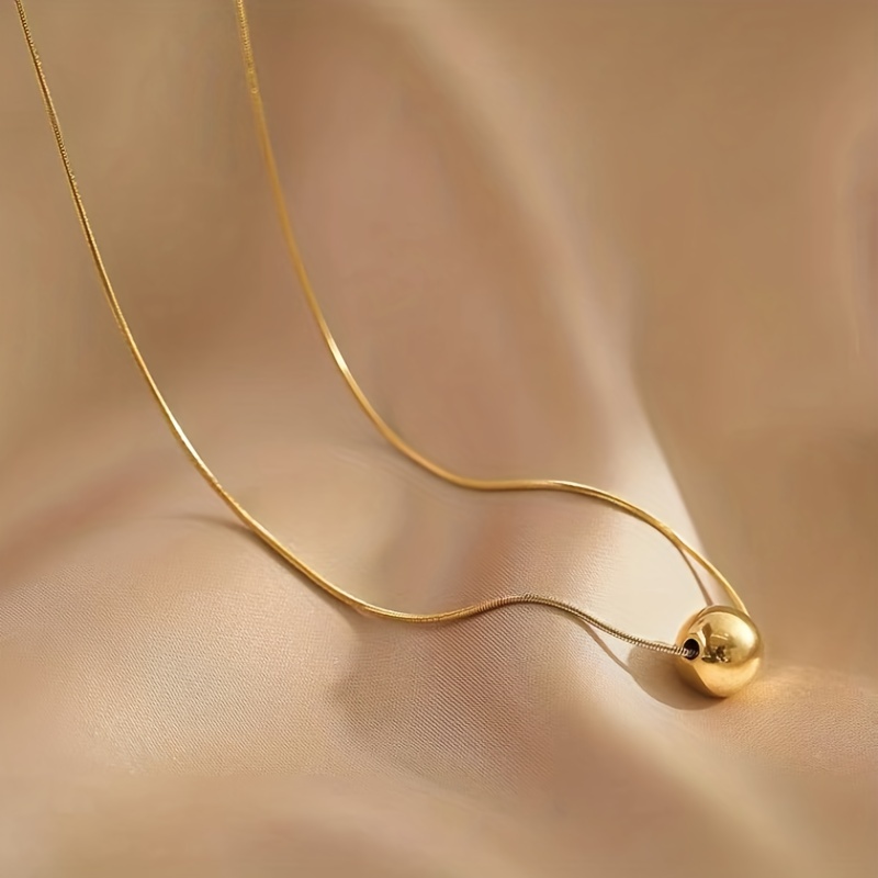 Simple gold ball deals necklace