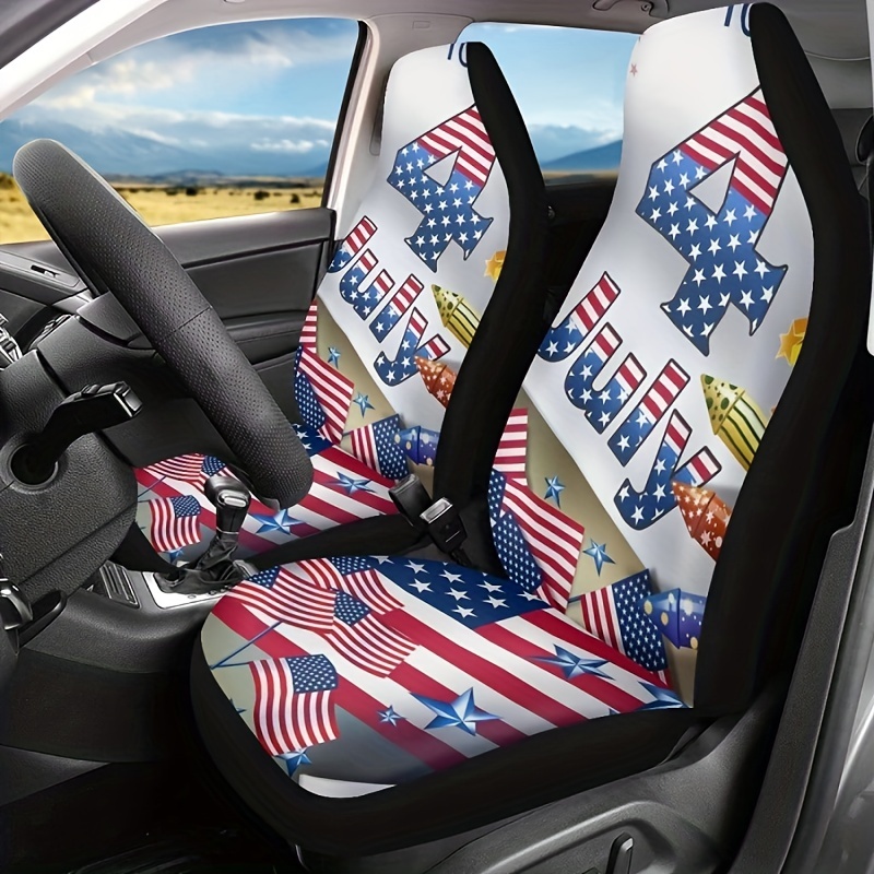 American Flag And Eagle Print Car Seat Covers Universal Fit - Temu