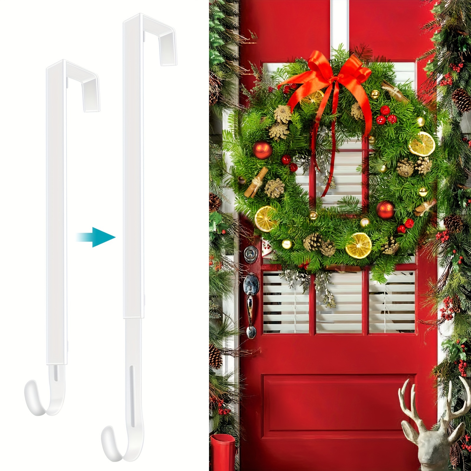 Heavy Duty Wreath Hanger For Front Door Large Wreath - Temu