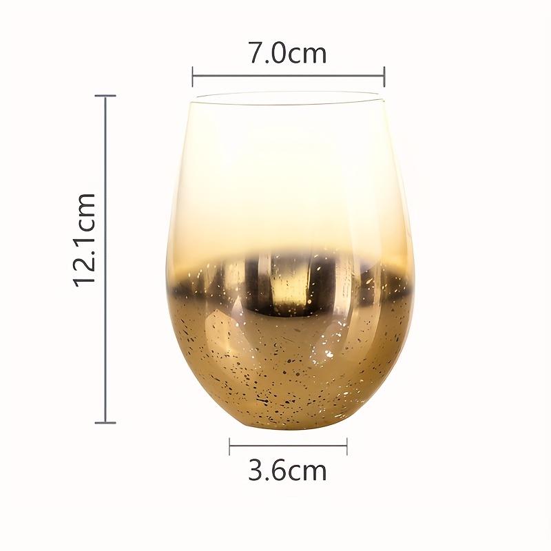 Starry Night Stemless Champagne Glasses, Set of 2