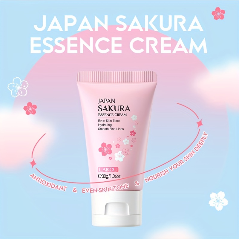 Laikou Sakura Face Cream, Even Skin Tone Moisturizer, Smooth Fine Lines