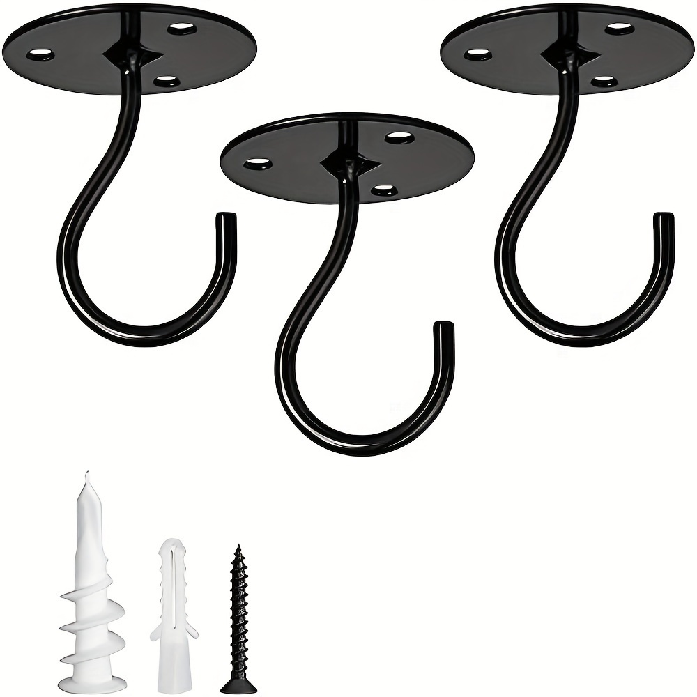 5pcs/set Party Decoration Hook Adhesive Ceiling Hooks, Rotatable Hook No  Drill Ceiling Hanging Hook For Hanging Plants Lanterns, Utility Ceiling  Hooks