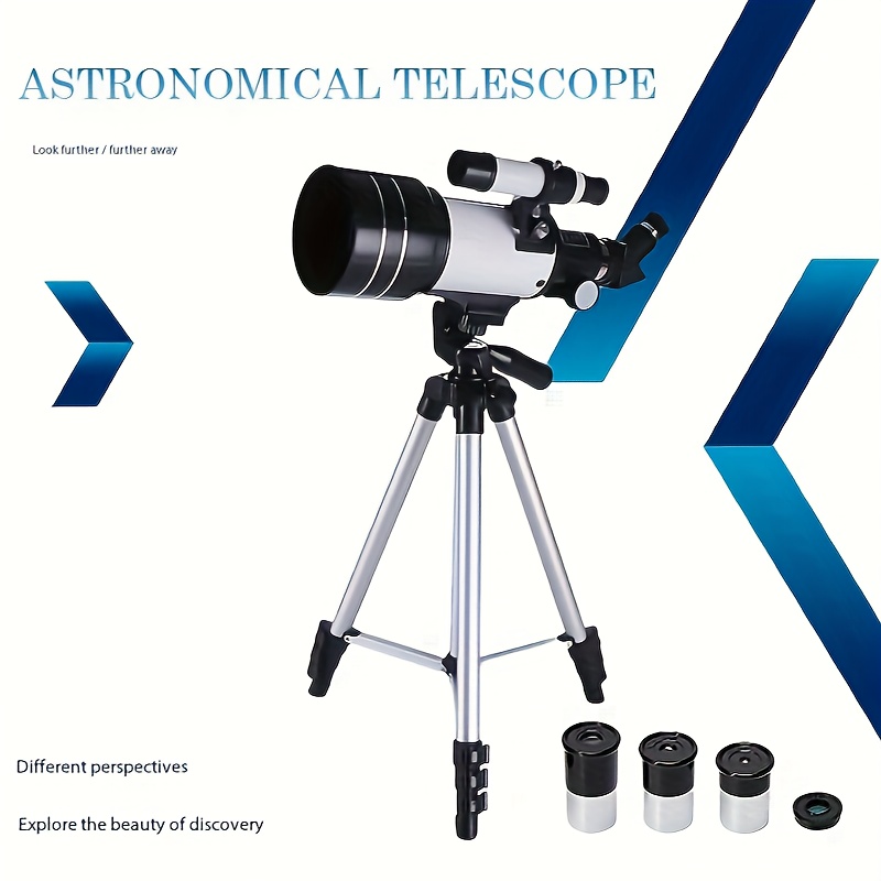 telescopio refractor astronómico con trípode para niño niña principiantes  regalo