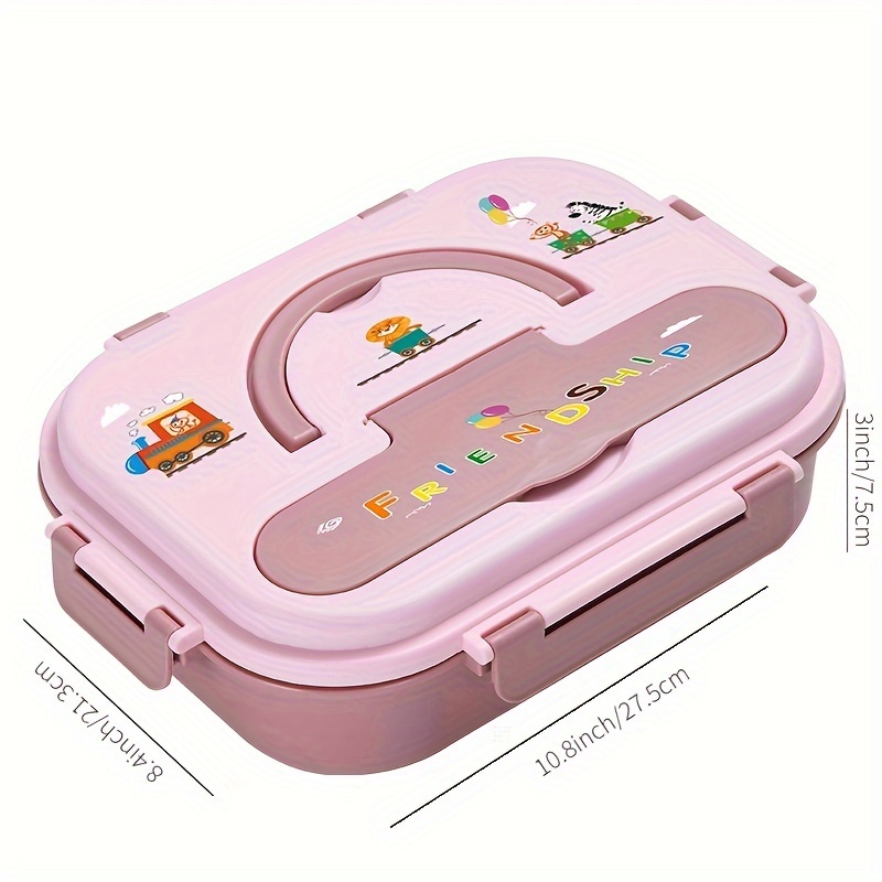 1pc Silicone Lunch Box, Minimalist Solid Color Pink Lunch Box For Dinner  Table