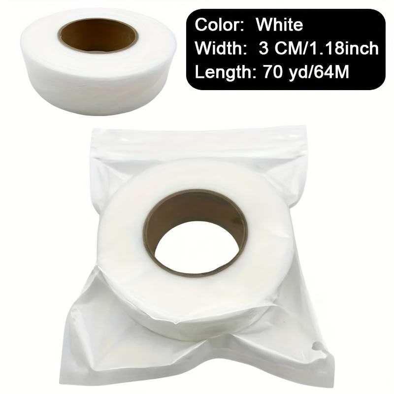 Outus 2 rollos de cinta de fusión de tela adhesiva para dobladillo, cinta  adhesiva para planchar cada 1/2 pulgada (negro, 27 yardas cada uno)