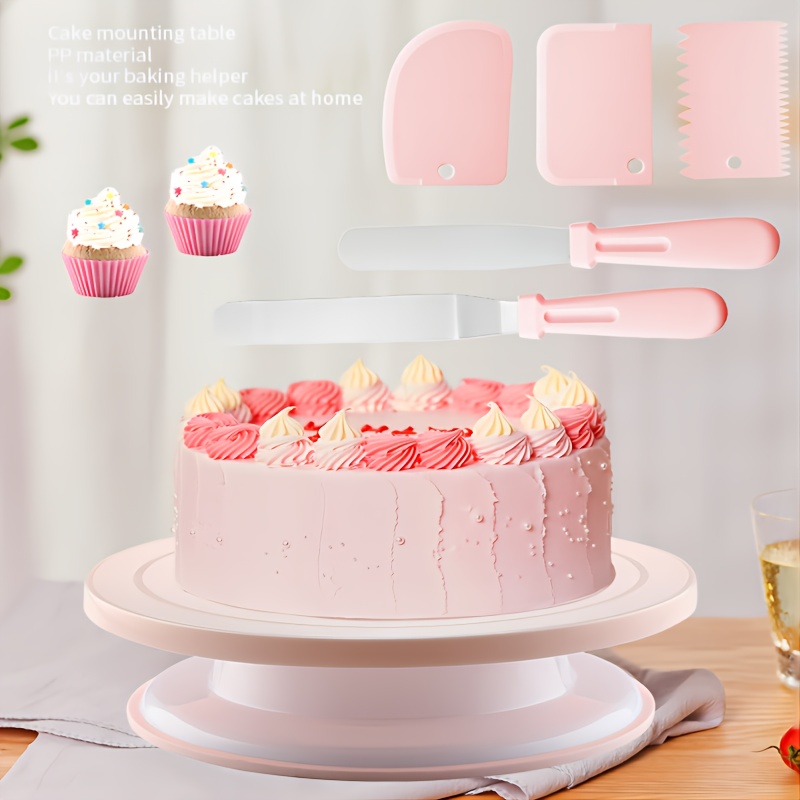 Cake Decorating Turntable Diy Cake Rotary Stand Mini Plastic - Temu