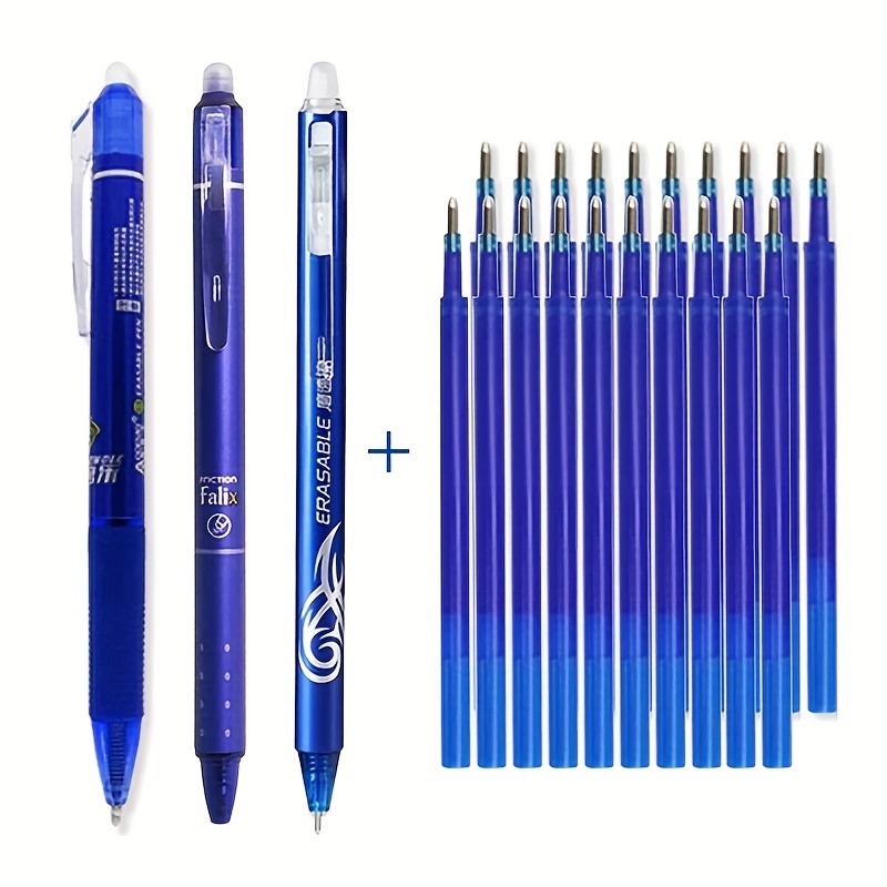 New Gel Pen 0.5mm Erasable Gel Pen Erasable Pen Refill Rod Blue Black Ink  Washable Handle School Stationery Office Writing Tools