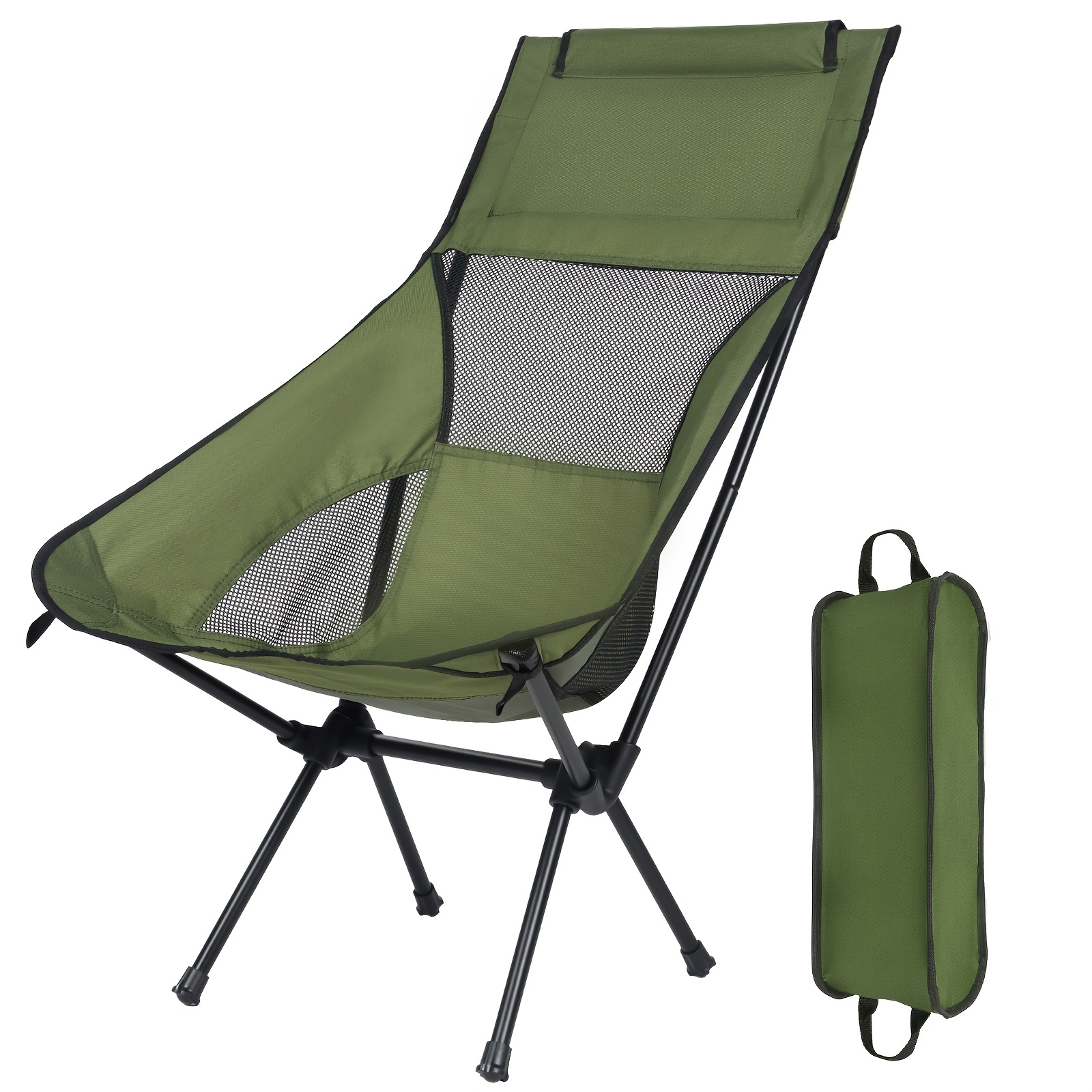 Mobi Garden Portable Folding Camping Chair Back Stool Lightweight Hiking  Fishing