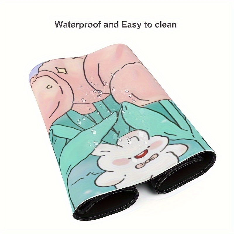 Kawaii Cartoon Rabbit Desk Mat, Tulip Desk Pad Anime Flowers Mousepad  Extended Mouse Pad Xxl, Keyboard Mouse Mat, Office Decor Desk Accessories  For Women - Temu