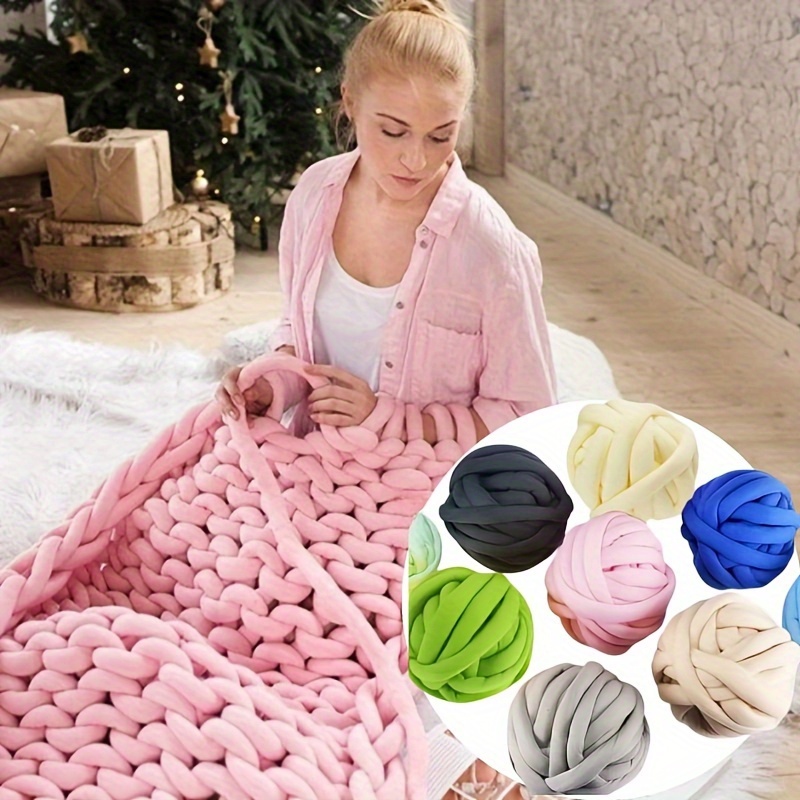 Hesroicy 32M Roll of Soft Polyester Yarn - Wide Usage for DIY Crafts, Hand  Woven Crochet, and Patchwork