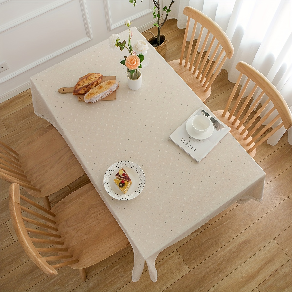 Small Fresh Style Daisy Printed Table Cloth Household Cover Towel