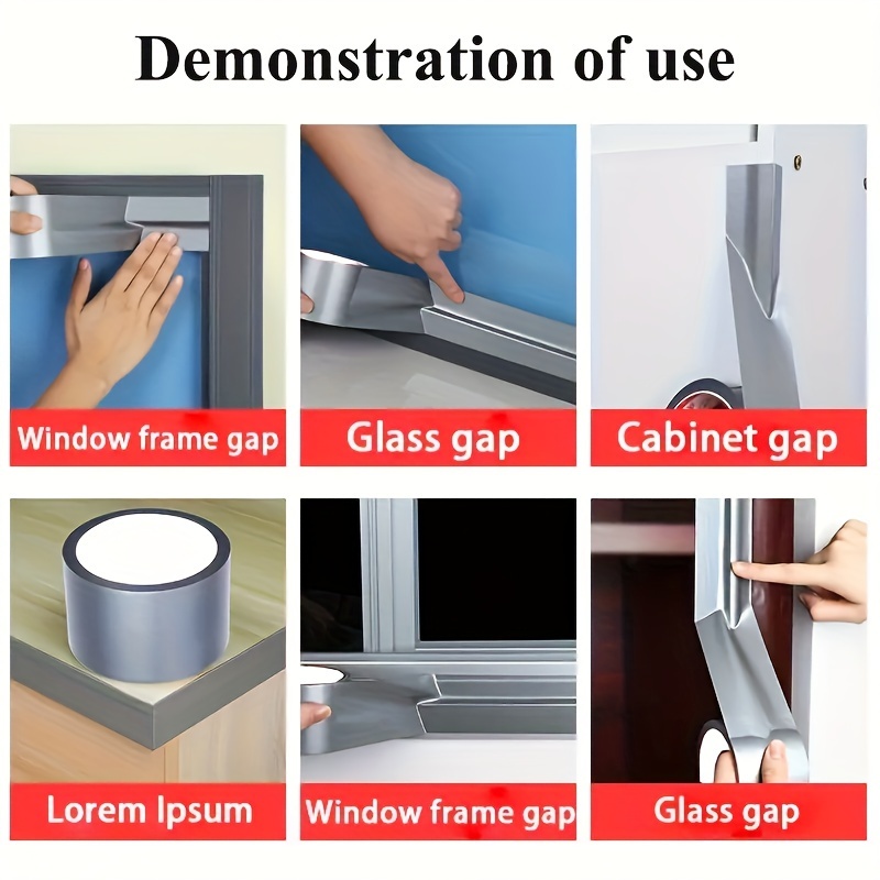 1 Roll Window Windproof And Warm Film Window Tape, Winter Air Leakage,  Windproof And Waterproof, Glue-free Sealing Strip, High Viscosity