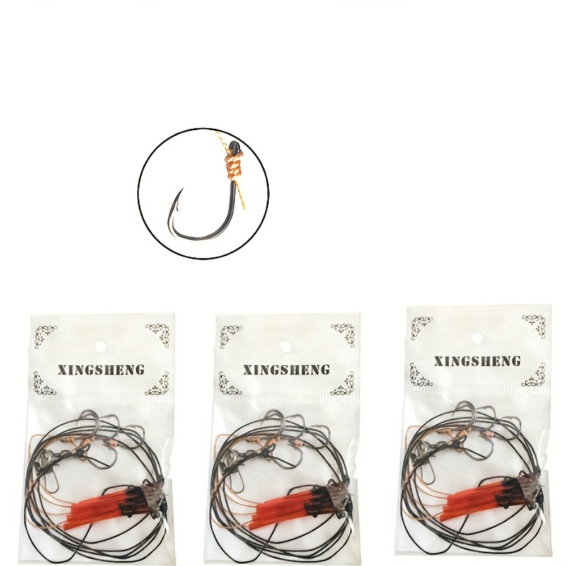 5pcs High Steel String Hook With Box, Small Hook Rigs Swivel Fishing Tackle  Lures Bait Pesca, Fishhooks Tackle Accessories