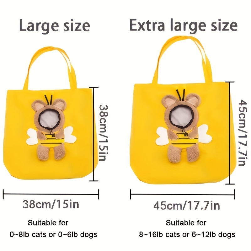 Pet Shoulder Carrying Bag Cute Bee shaped Pet Canvas - Temu