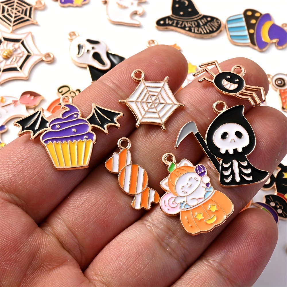 10pcs Cute Enamel Handbag Charms Colorful Cartoon Pretty Bag