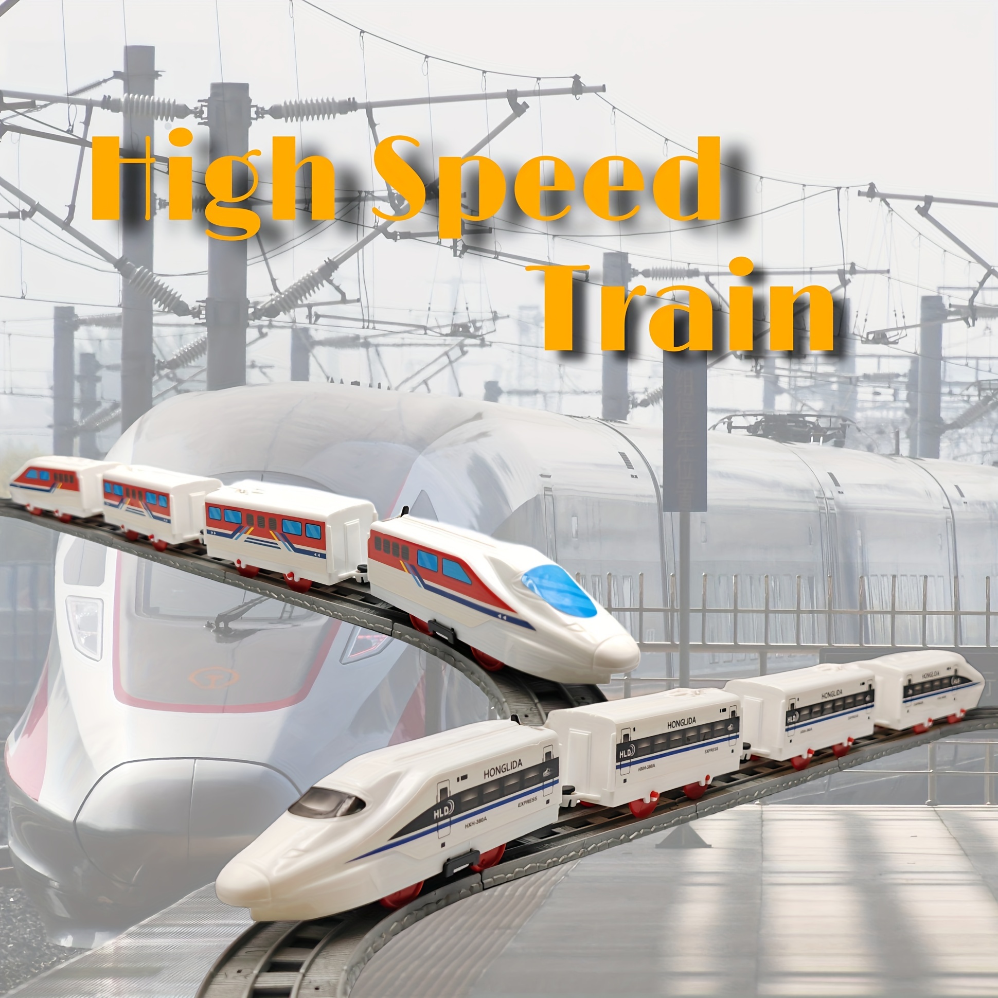 Jouet Train de grande vitesse avec effets sonores et lumineux pour enfants