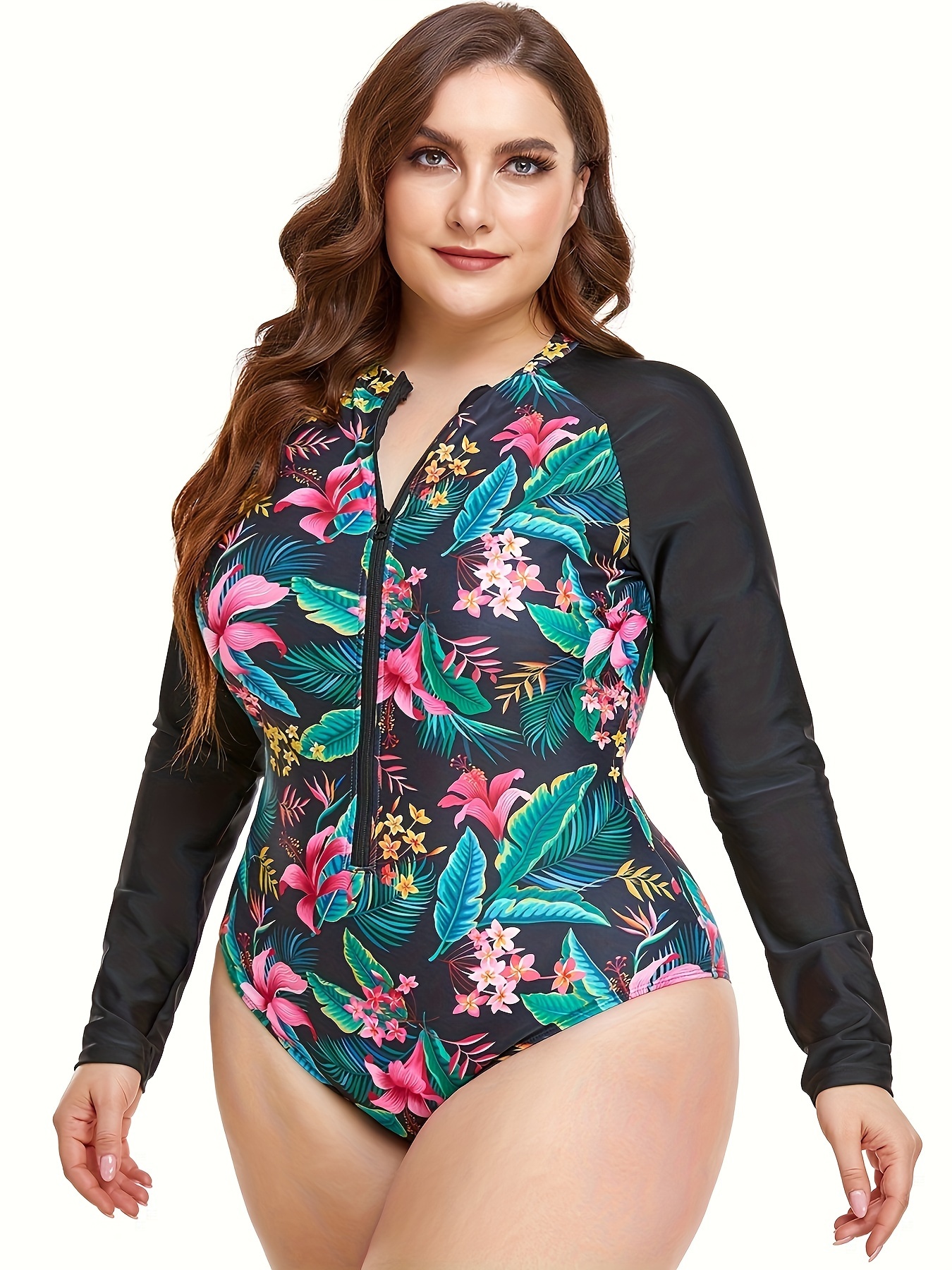 size womens swimsuit zipper long sleeve Temu Australia