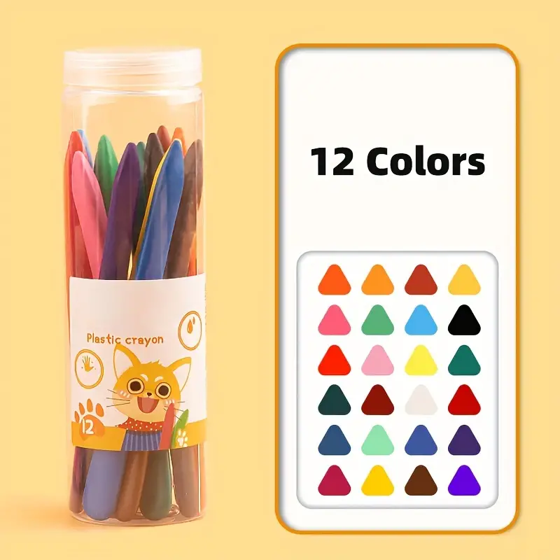 Color Crayons Color Plastic Crayons Safe Non dirty Hand - Temu