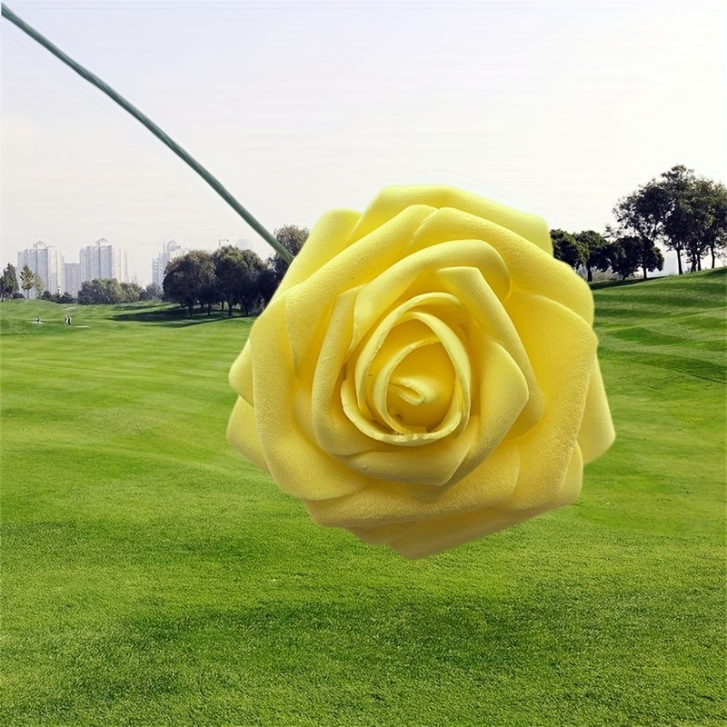 Artificial Foam Glitter Roses, Single Simulation, Cartoon Flower