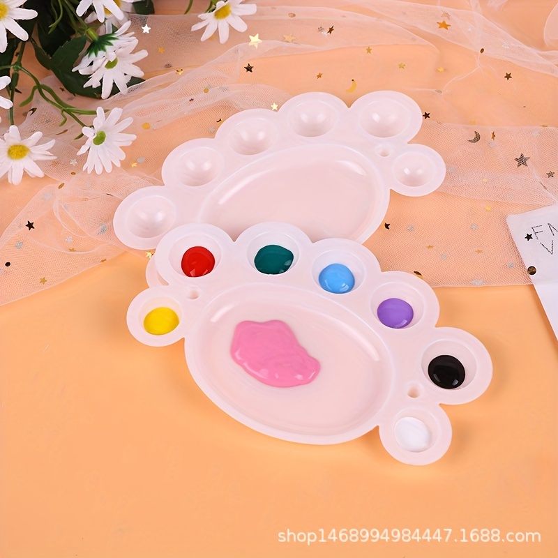Six Hole Watercolor Palette Painting Tray Small Painting Palette Tray  Silicone Paint Tray Color palette without cleaning Tray
