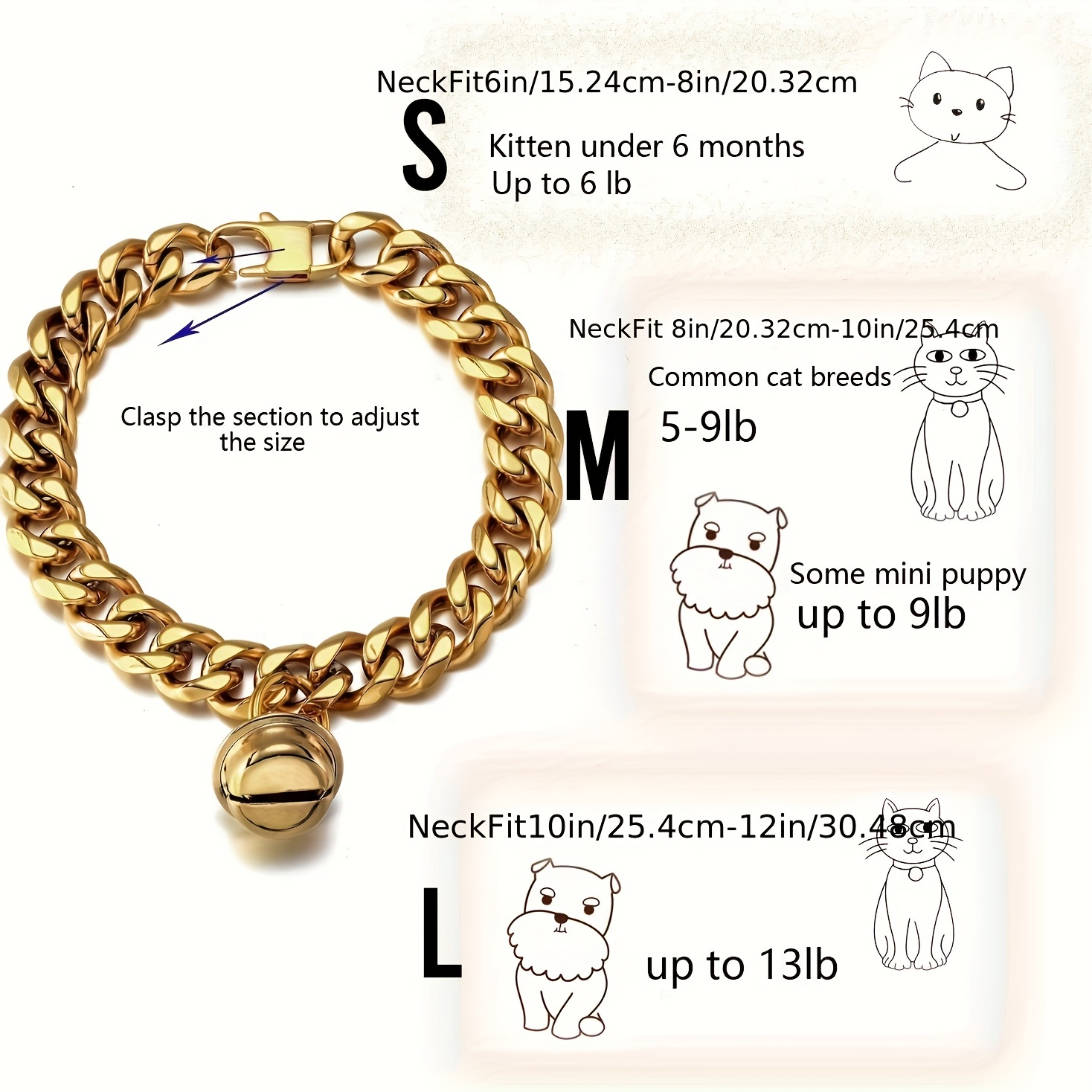 14k gold outlet cat collar