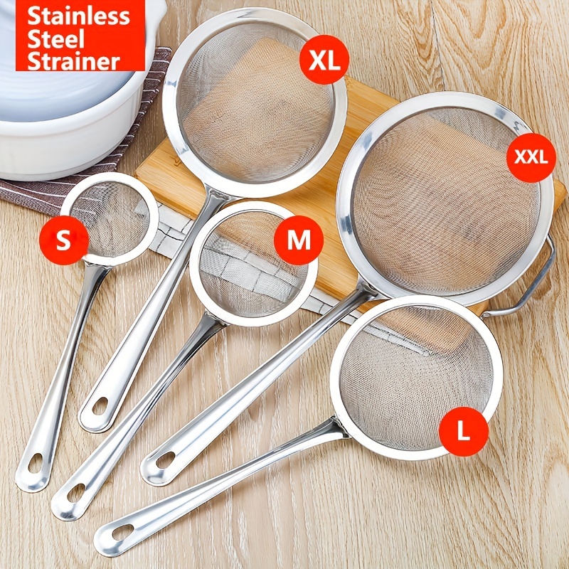 Spider Strainer, Skimmer Spoons, 6.3 Inch Spider Strainer Skimmer Ladle for  Cooking and Frying, Cooking Utensils Strainer Spoon with Wooden Handle