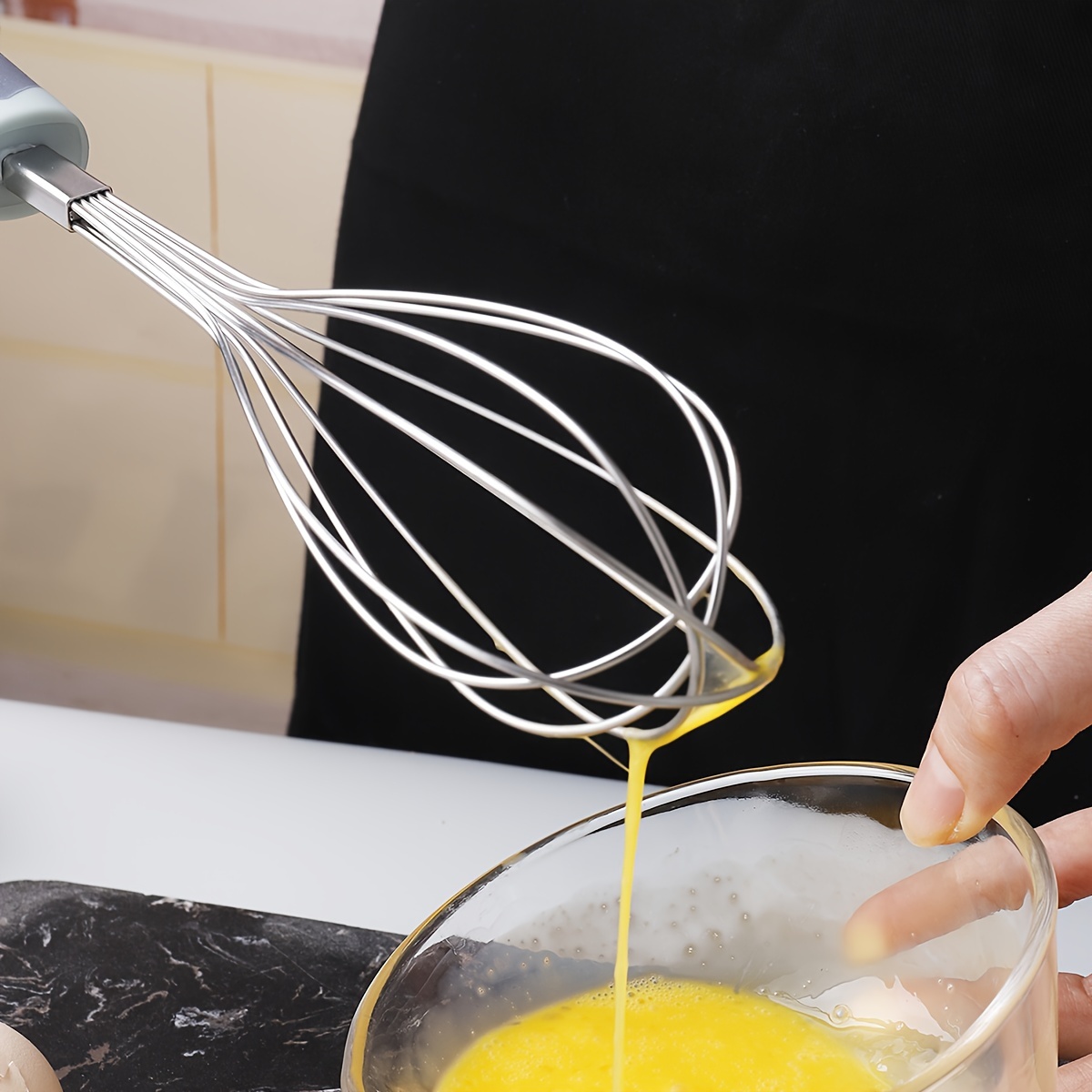 Mini Plastic Kitchen Egg Whisk, Manual Egg Beater Mixer, Plastic Folding  Storage Mixer, Kitchen Stuff Kitchen Accessories Baking Supplies - Temu