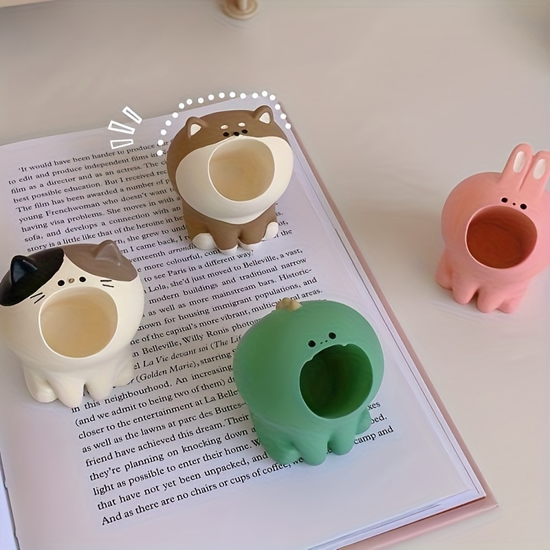 Cute Pig Pen Holders stand For Desk Pencil Containers Desk - Temu