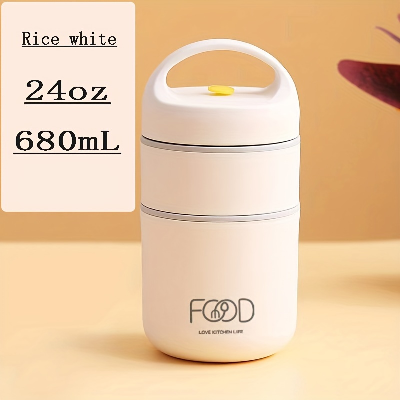 THERMOS Boiled Rice Lunch Box Rice Can Be Cooked JBS-360WH White Microwave  NEW
