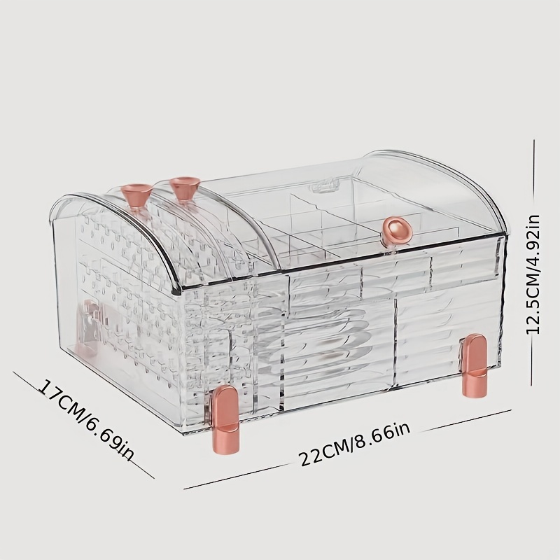 Rectangle Plastic Earring Holder Jewelry Storage Box