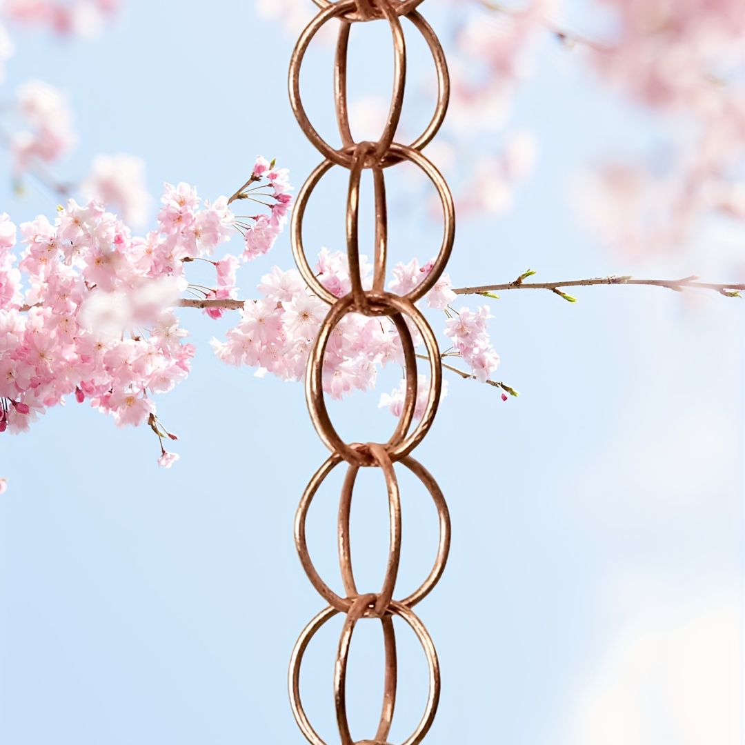 Rotating Rain Chain Hanging Wind Chimes Outdoor Decor For - Temu