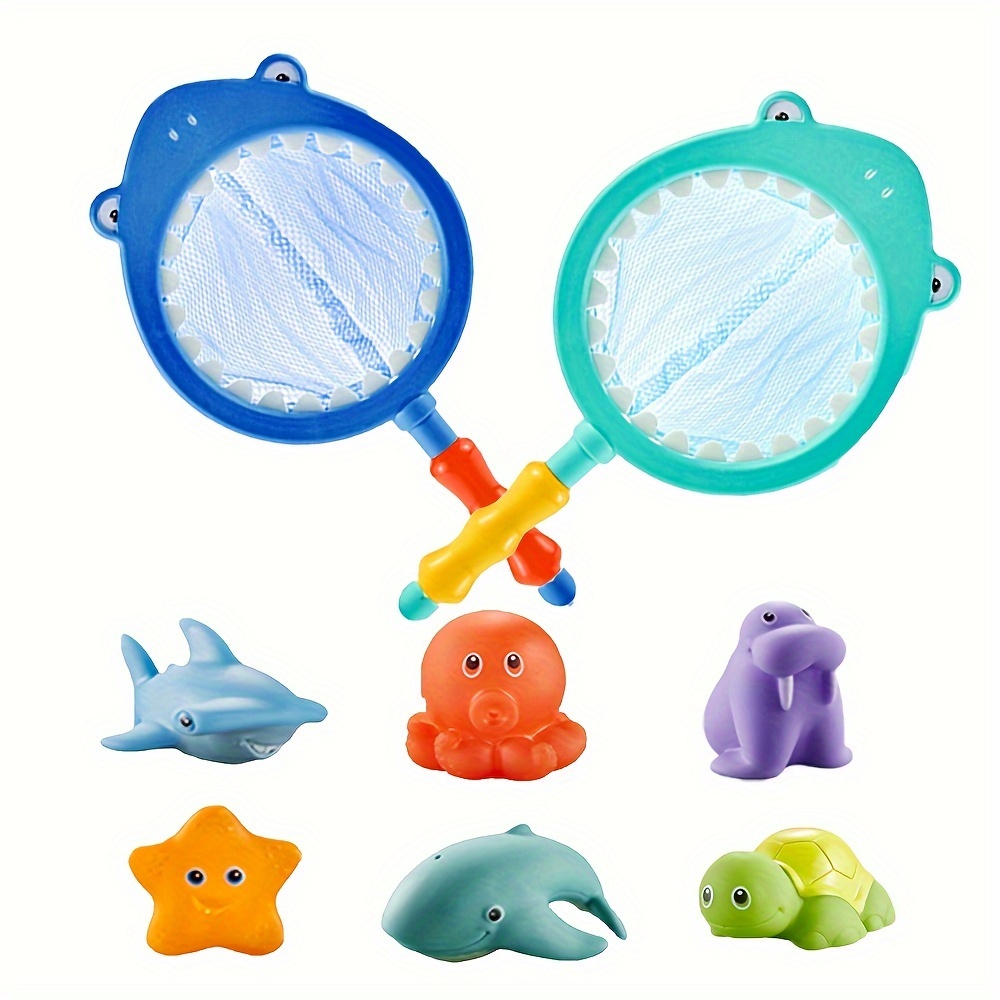 Fishing Game Toy For Kids And Toddlers With Realistic Swimming Fish Best  Bathtub Floating Blue Fish With Easy To Turn Rod Safe And Fun Bath Time  Pool Activity Cool Unique Party Game
