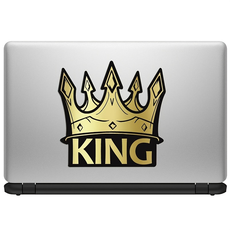 12cm Gold Crown King Sticker Tattoo Children's Room Car Rear Window Door  Möbel