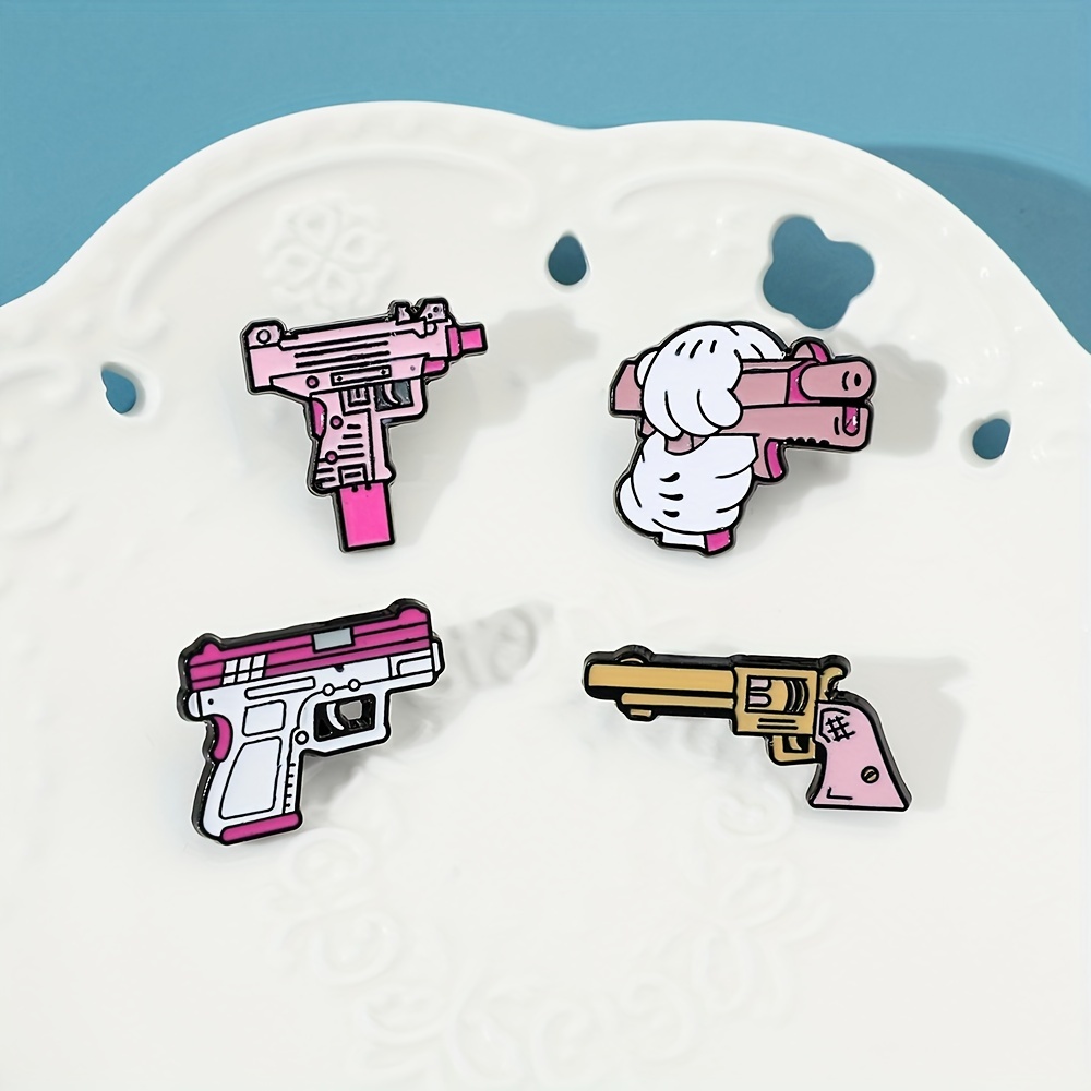 cartoon pink glue gun