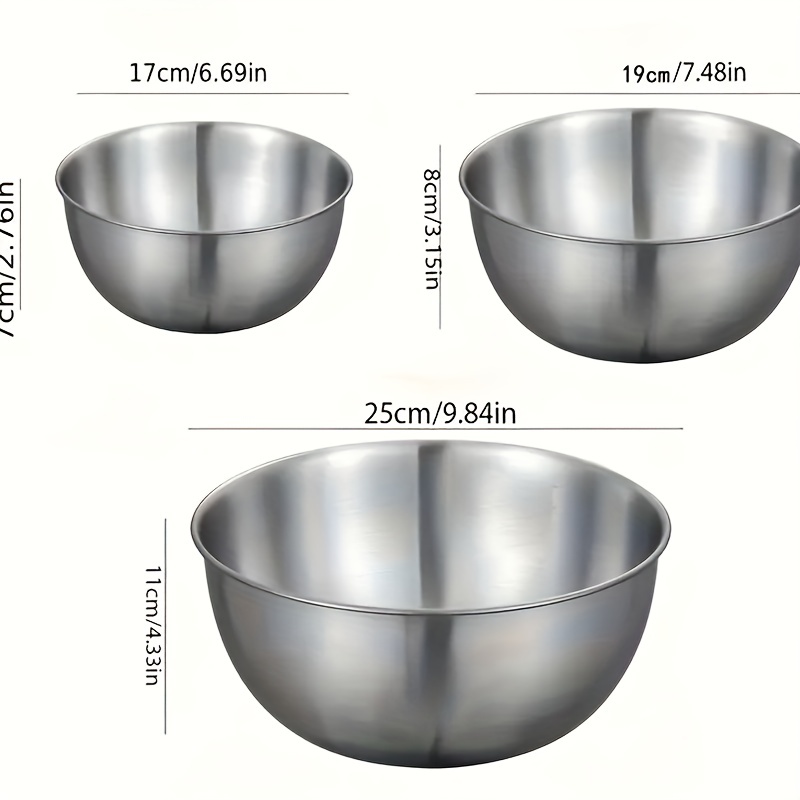 Stainless-Steel Restaurant Mixing Bowls