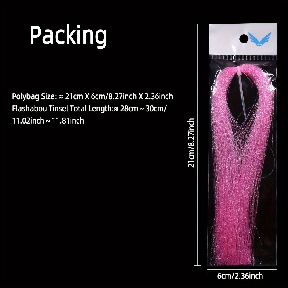 6 Bags Fly Bait Tying Material, Multi Color Tinsel Lure Making Line,  Fishing Accessories For Saltwater Freshwater