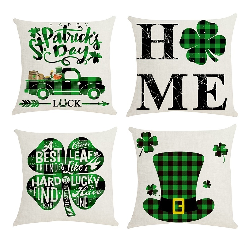 St Patricks Day Pillow Covers 18X18 Set of 4 St Patricks Day