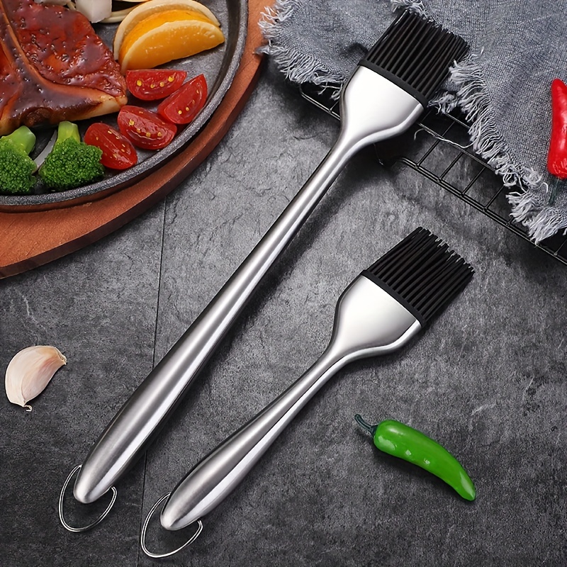 Silicone Basting Pastry Brush Cooking Brush For Oil Sauce Butter Marinades,  Food Brushes For Bbq Grill Kitchen Baking, Baster Brushes Baste Pastries  Cakes Meat Desserts, Food Grade, Dishwasher Safe - Temu