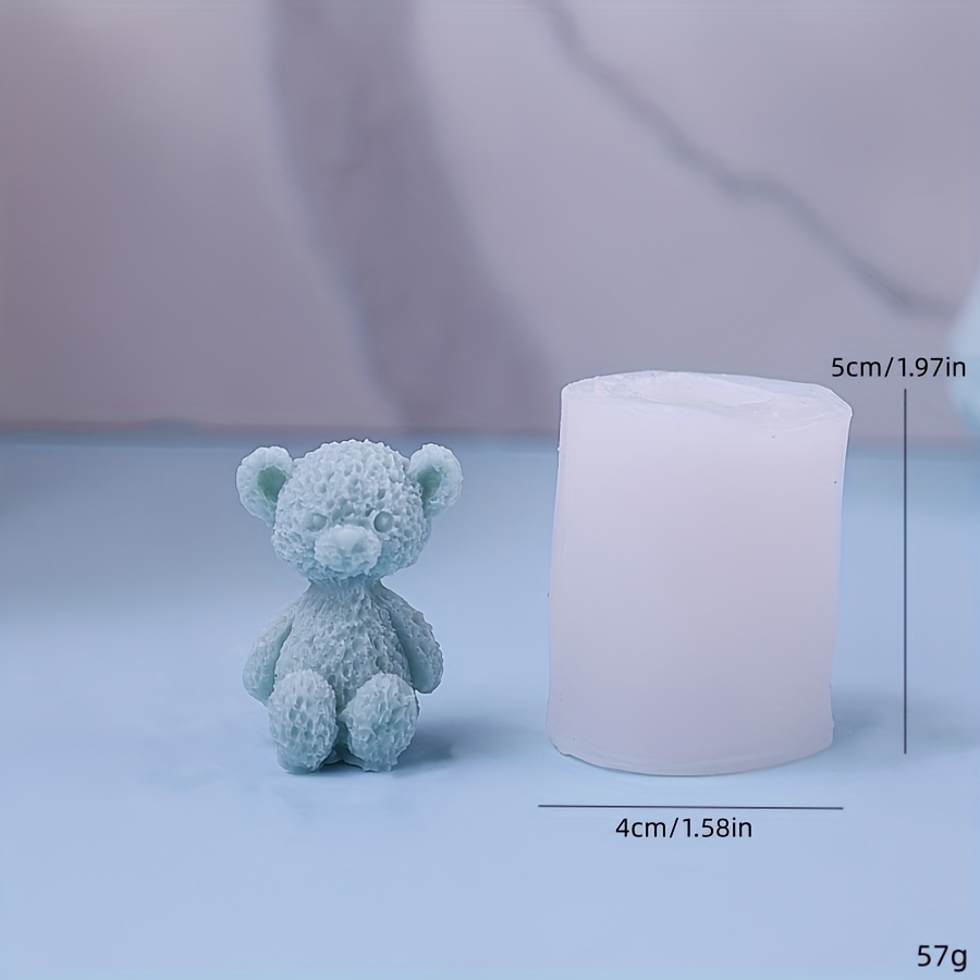 3d Toy Bear Silicone Candle Mold Mini Bear Perfume Plaster - Temu