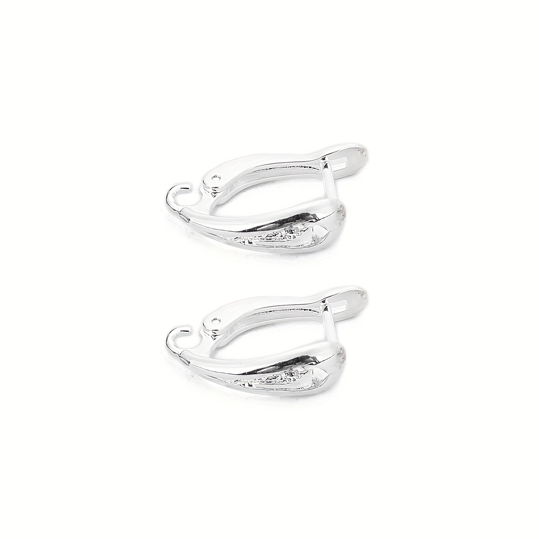 D shaped French Spring Ear Clip Ear Hook Leverback Earrings - Temu