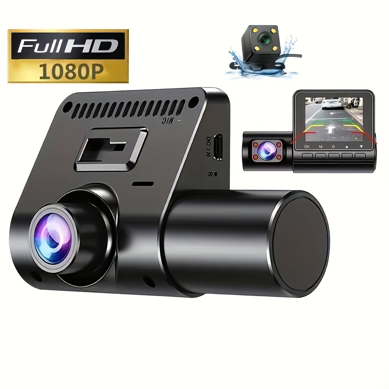 TOGUARD 2 Channel Dash Cam for Car Camera Video Recorder Dashcam Car DVR  Black Box Dual Lens Front Inner Cam 24H Parking Monitor