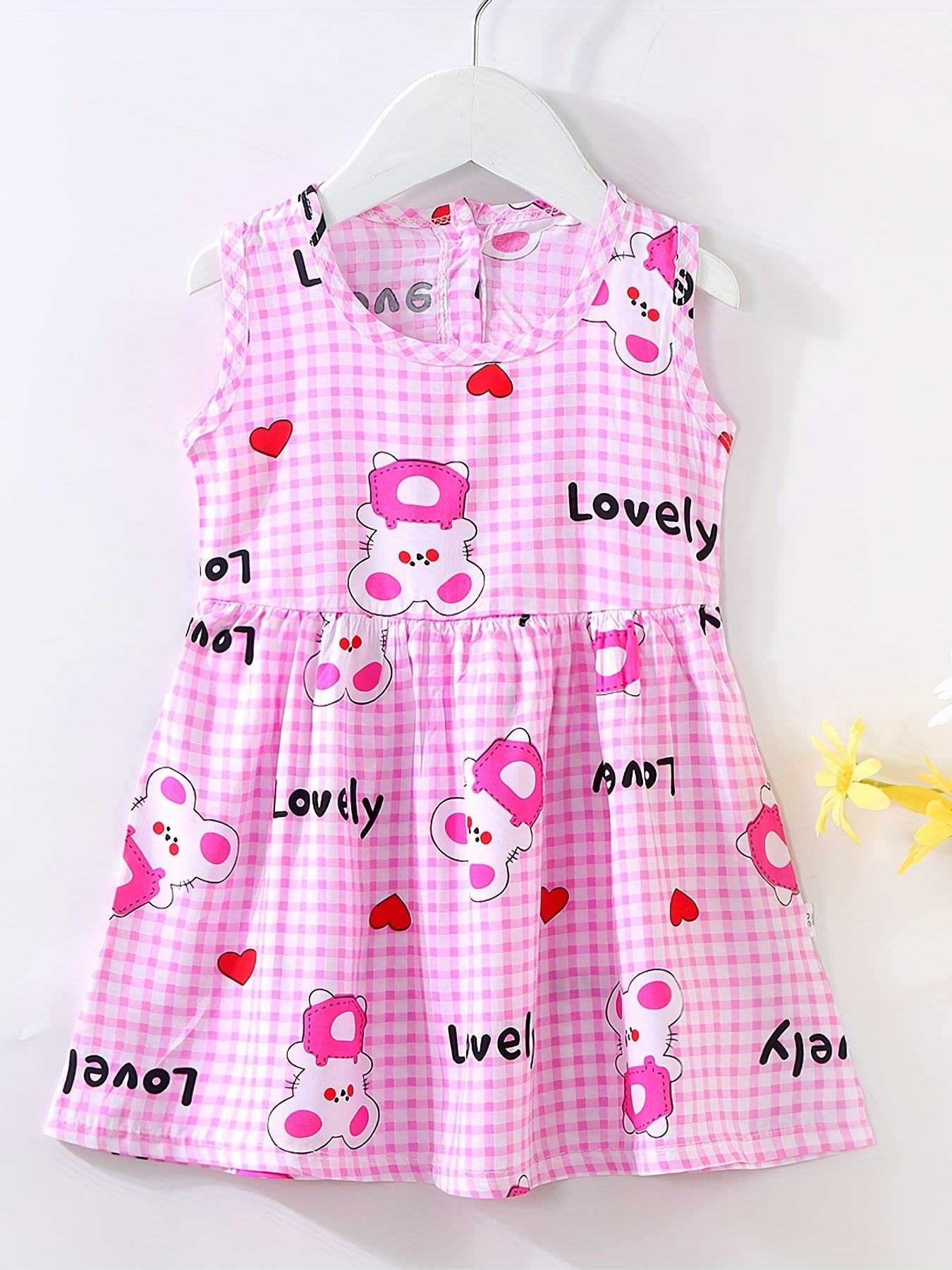 Beautiful florals dot clothes dress for kids baby girls summer 2023 