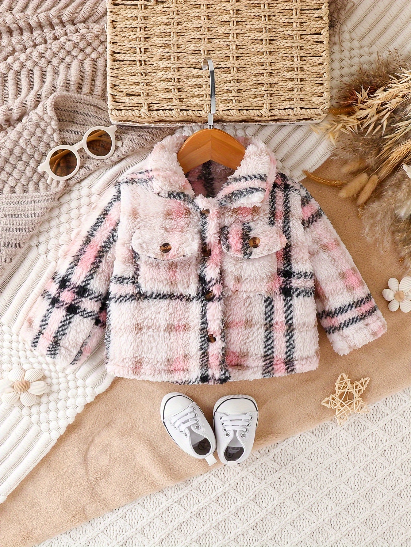 Fuzzy best sale baby jacket