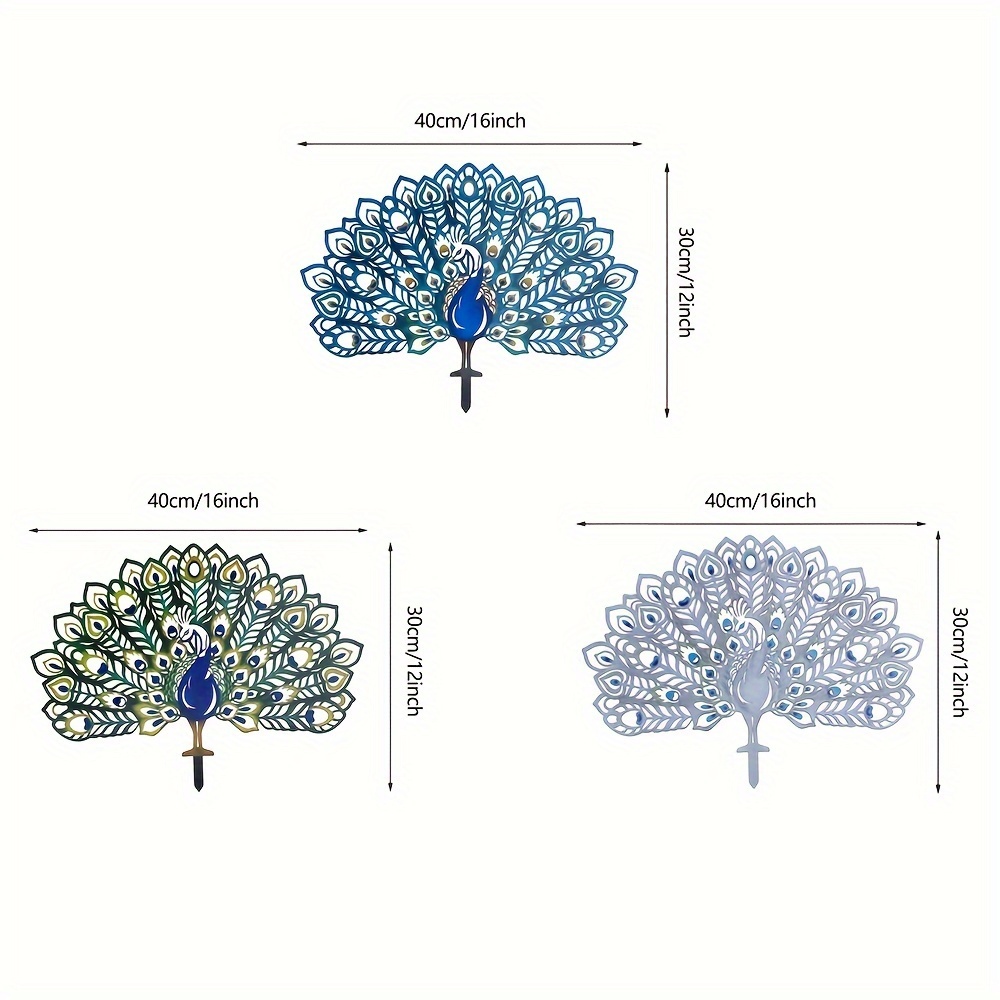 1pc 金属孔雀の庭の像 シルエット孔雀の庭のステークス ホリデーガーデンの庭のアート装飾 孔雀のアートの装飾 - Temu Japan
