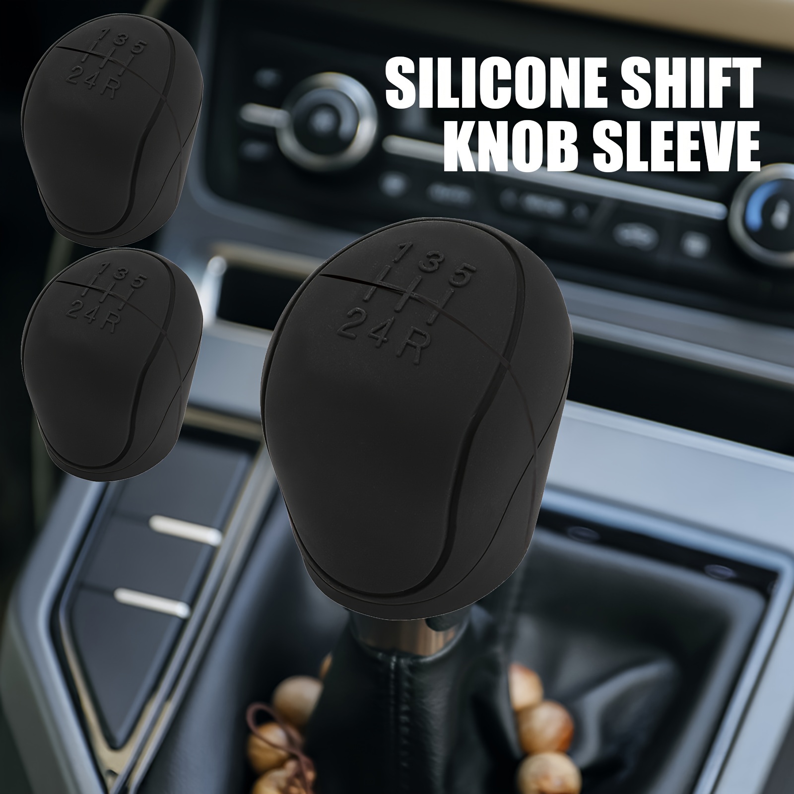 1PC Universal Silicone Shift Knob Sleeve For Automobile Gearshift  Transmission Transmission Dust Boot
