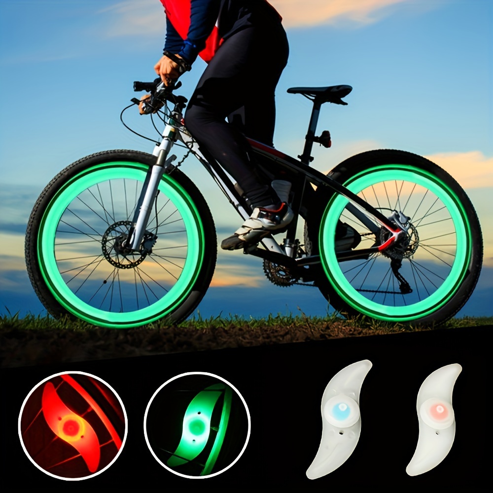 Lumière de rayon de vélo, lumières LED affichent des motifs lumineux  Changement de roue de vélo complet étanche (1 pneu) Vélo de montagne  lumineux nuit feux d'équitation USB rechargeable feu arrière
