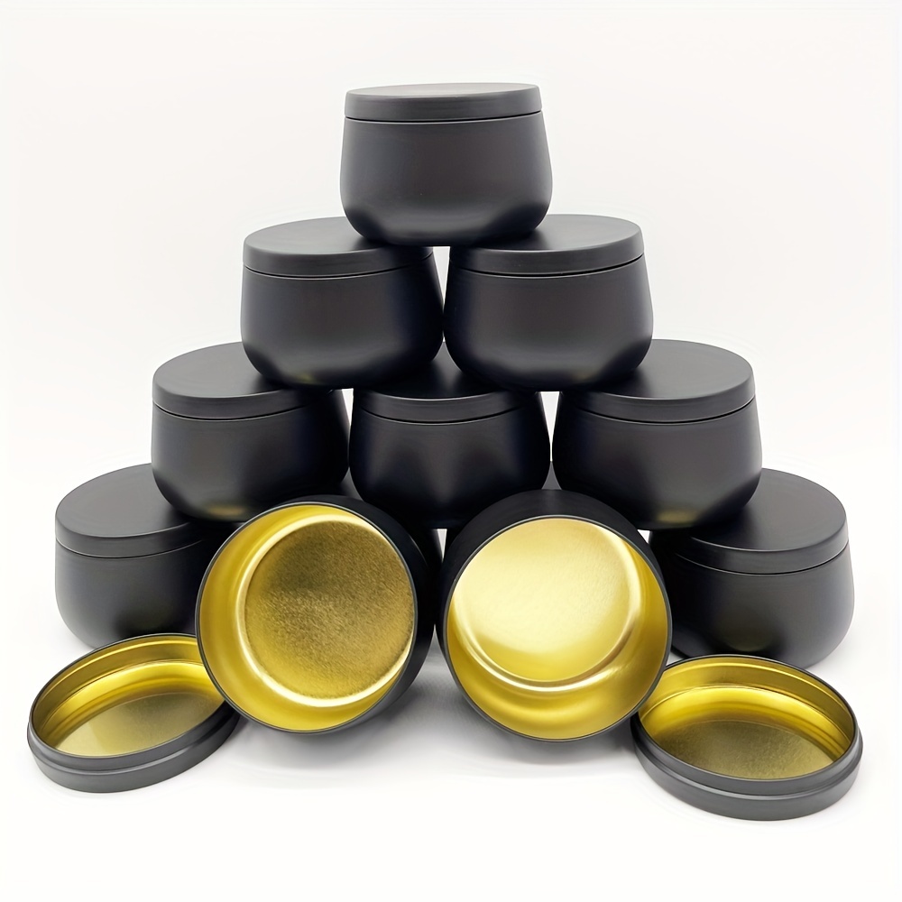 Black Candle Tins 8 oz, 24 Pcs Matte Black Candle Jar with Lids, Empty  Metal Candle Container Round Candle Mold Vessel Supplies for Candle Making,  Storage, Christmas Candle Gifts 8oz