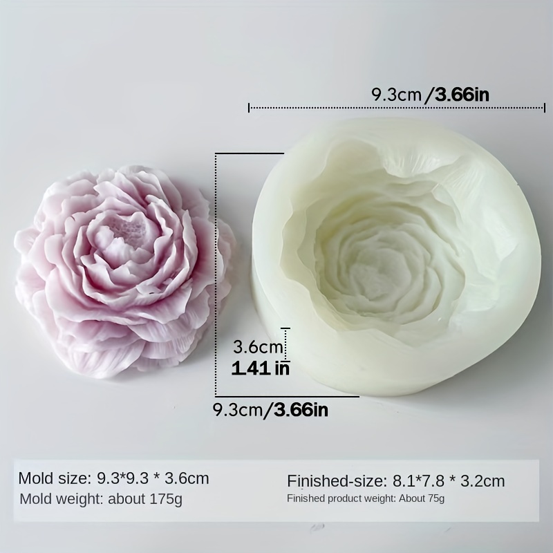 Peony flower Rose Flower Silicone Mold Handmade Flower Candle Mould DIY Soap  Mold Aroma Plaster Car Pendant Mould Home Decor - Price history & Review