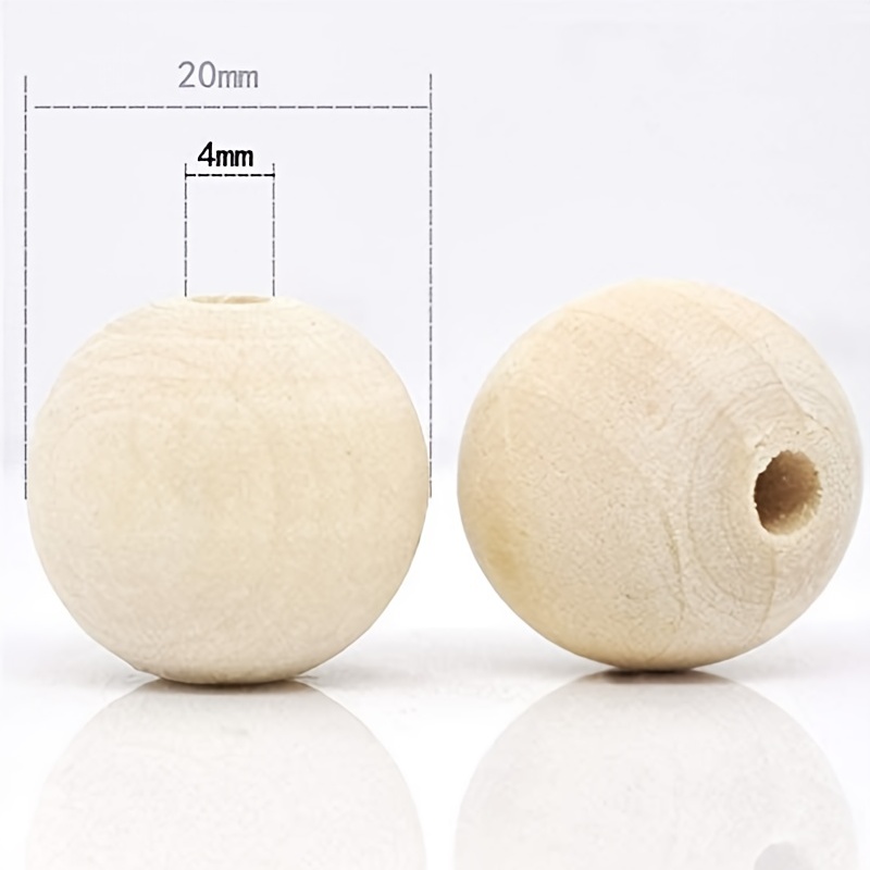 1,000 Painted White Round Wood Beads 8mm with 2mm Hole — Craft Making Shop
